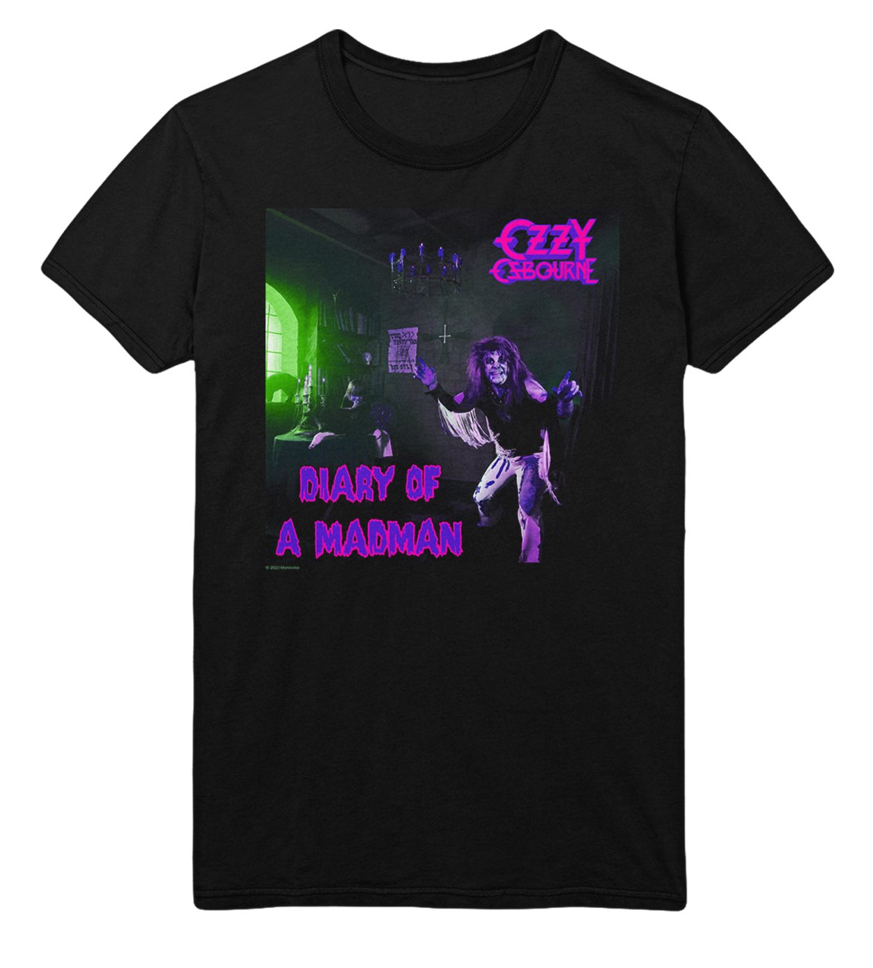 Ozzy Osbourne Purple Diary Mens T Shirt Black