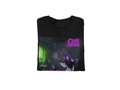 Ozzy Osbourne Purple Diary Mens T Shirt Black