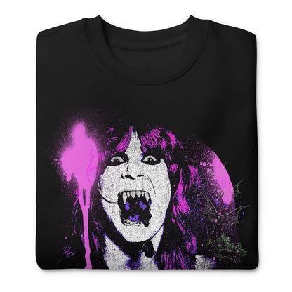 Ozzy Osbourne Purple Screaming Jumbo Print Mens Sweatshirt Black