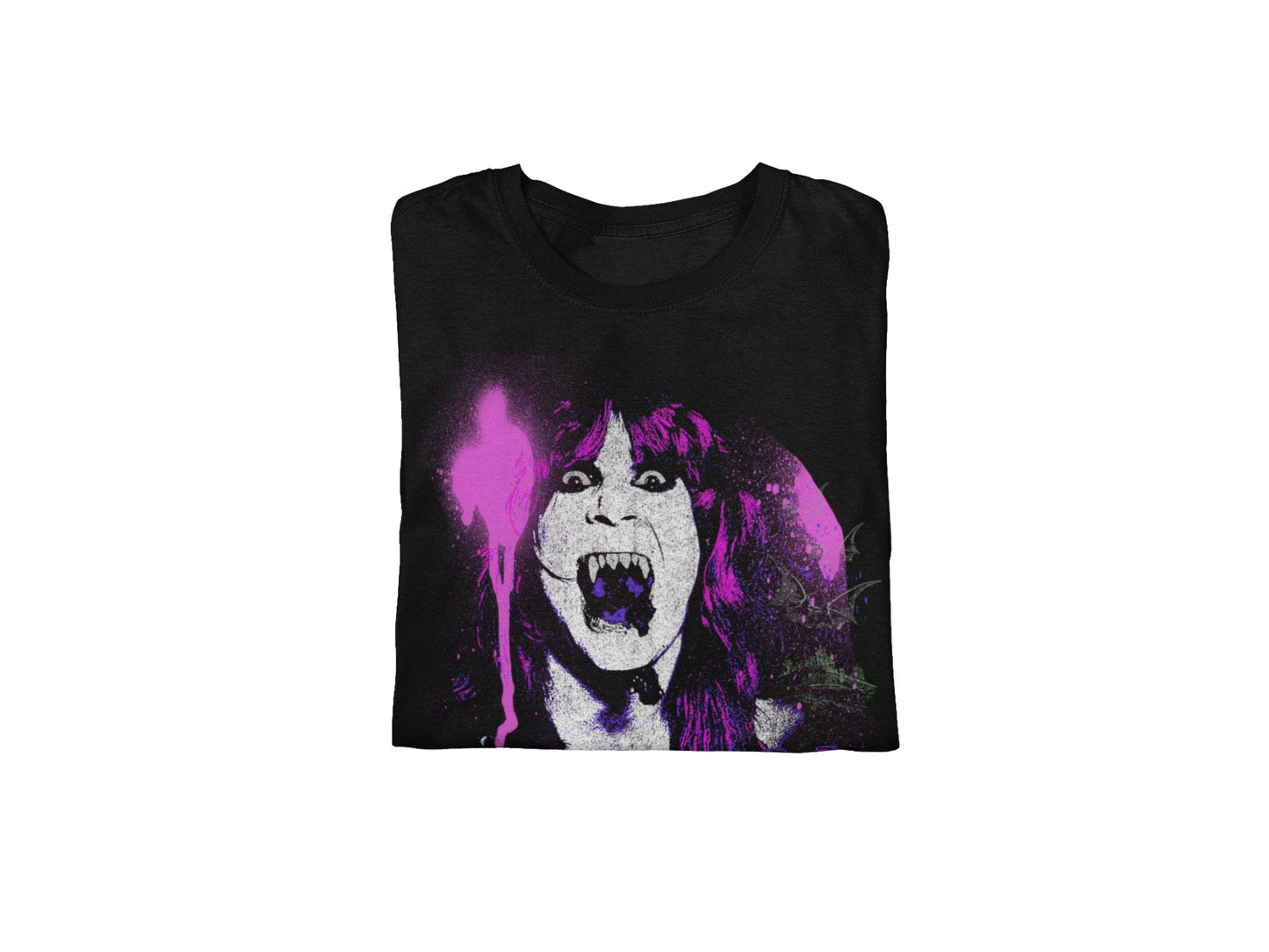 Ozzy Osbourne Purple Screaming Officially Licensed Mens T Shirt Black