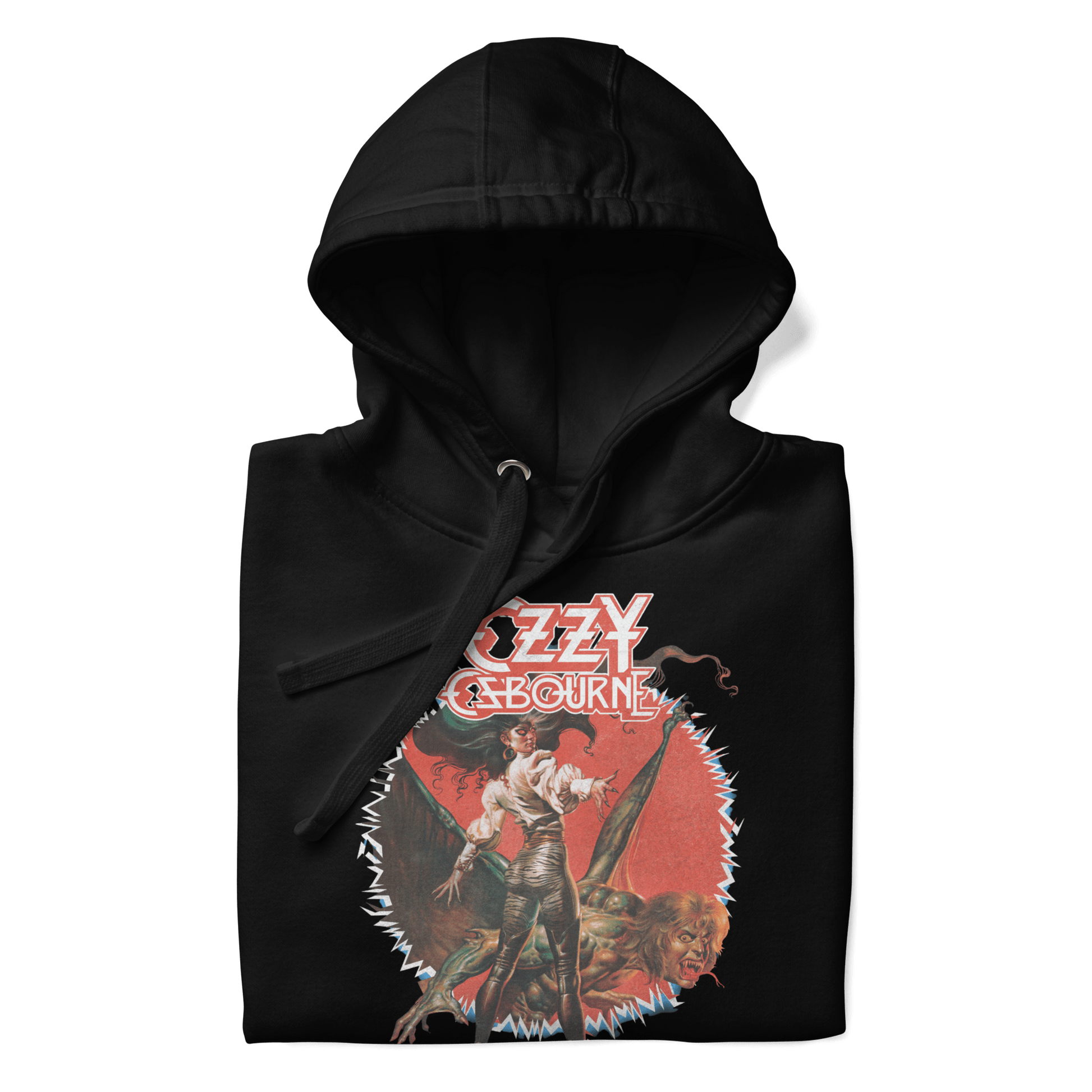 Ozzy Osbourne Vintage 1984 Mens Officially Licensed Hoodie Black