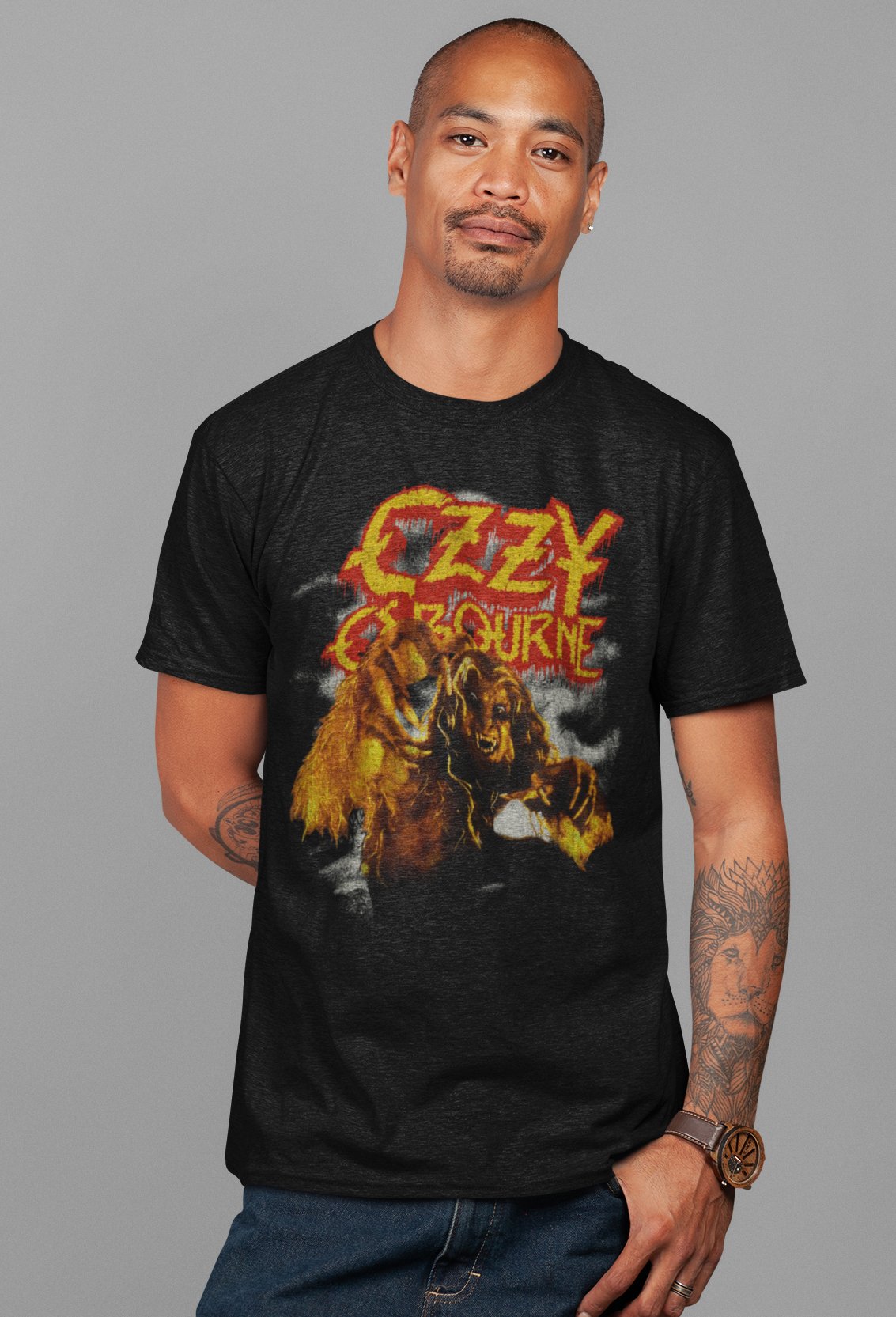 Ozzy Osbourne Vintage Werewolf Jumbo Print Mens T Shirt Black