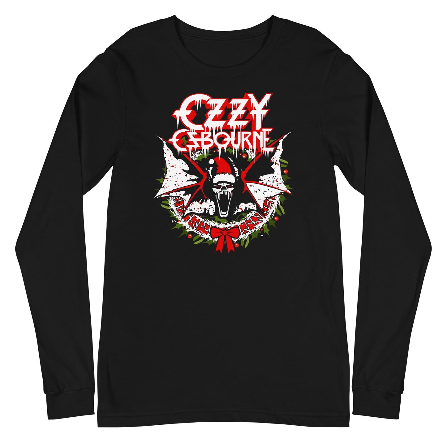 Ozzy Osbourne Christmas Mens Long Sleeve T Shirt Black