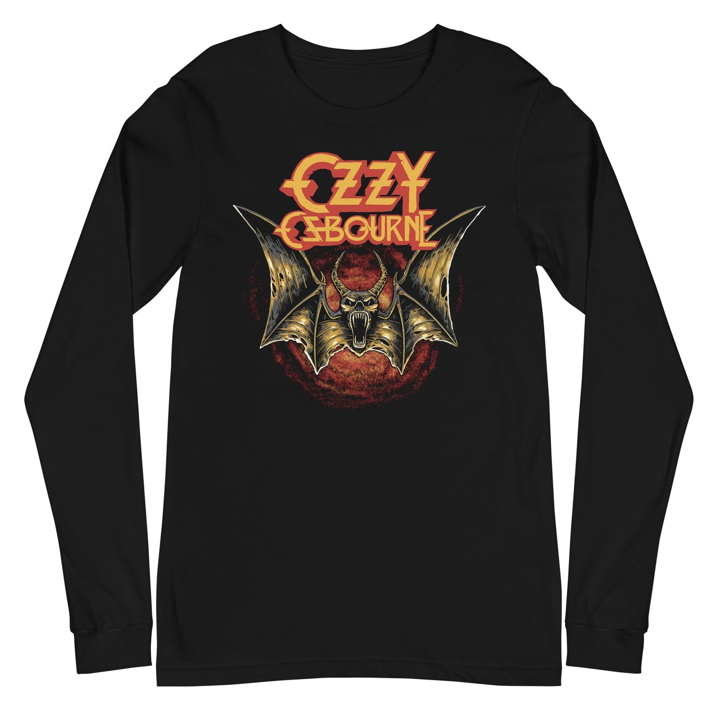 Ozzy Osbourne Screaming Bat Mens Long Sleeve T Shirt Black