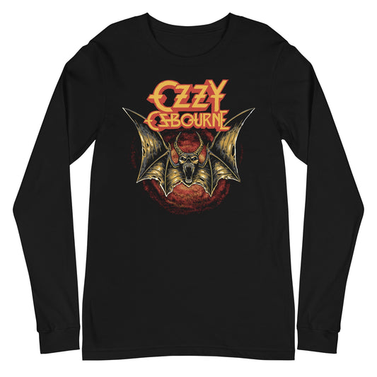 Ozzy Osbourne Screaming Bat Mens Long Sleeve T Shirt Black