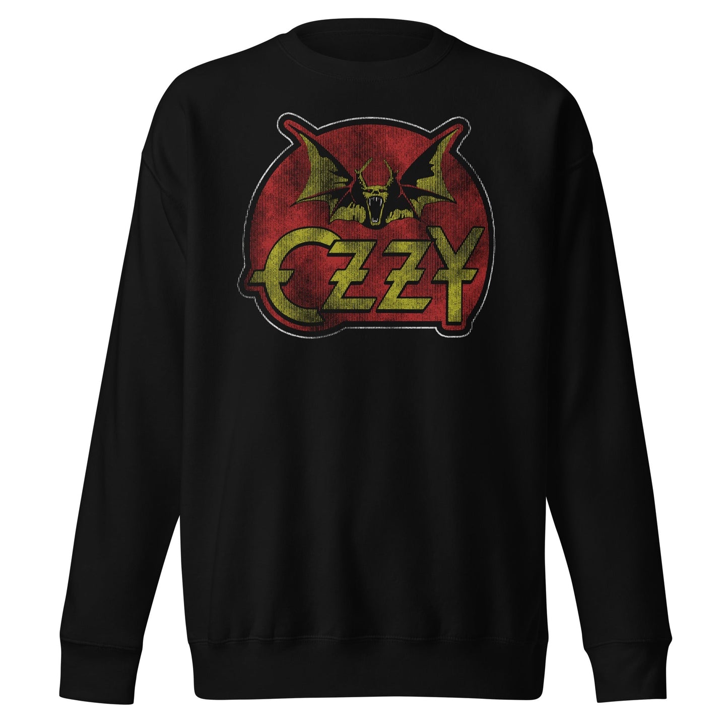 Ozzy Osbourne Flaming Bat Mens Sweatshirt Black