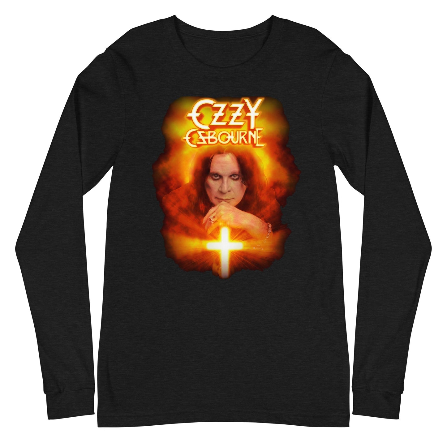 Ozzy Osbourne Bow Down Mens Long Sleeve Mens T Shirt Black