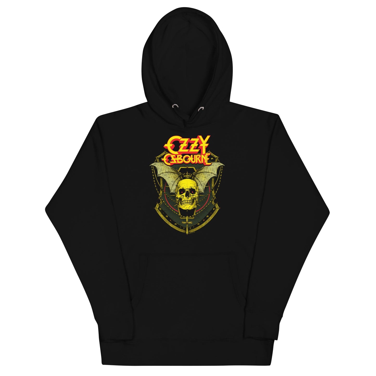 Ozzy Osbourne Bat Skull Mens Hoodie Black