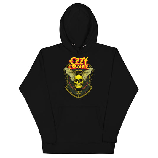 Ozzy Osbourne Bat Skull Mens Hoodie Black