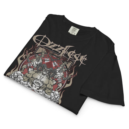 Ozzy Osbourne Vintage 2010 Ozzfest Mineral Wash Womens Crop Top Shirt