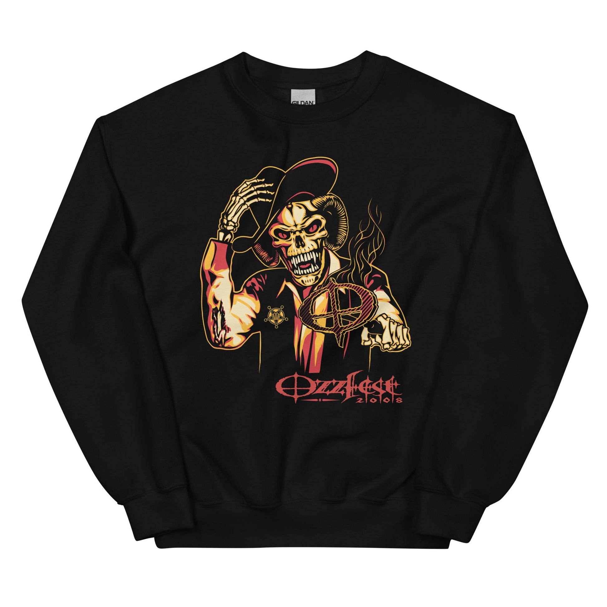 Ozzy Osbourne Vintage 2008 Ozzfest Officially Licensed Crewneck Sweatshirt Black