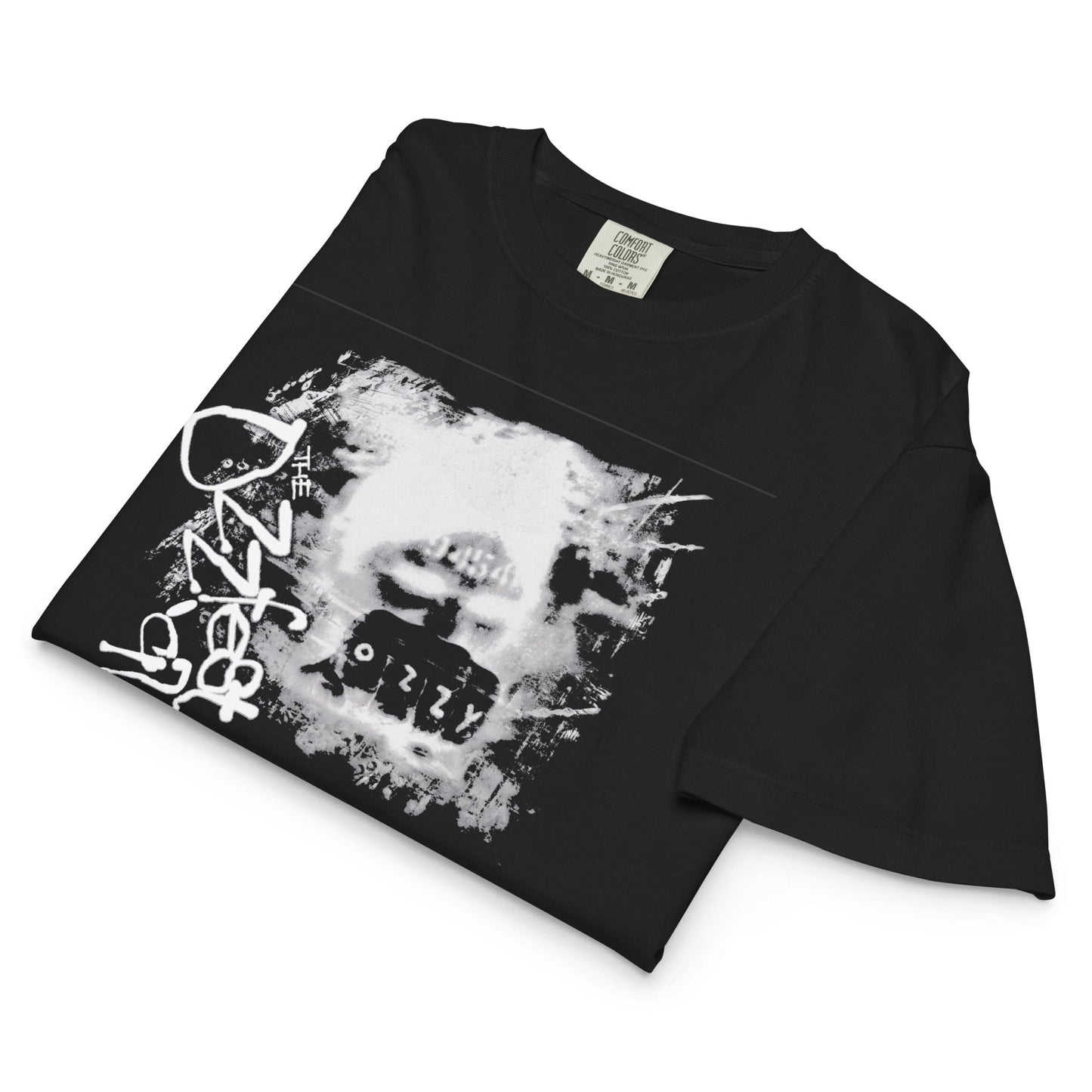 Ozzy Osbourne Fist Bump Mineral Wash Womens Crop Top Shirt