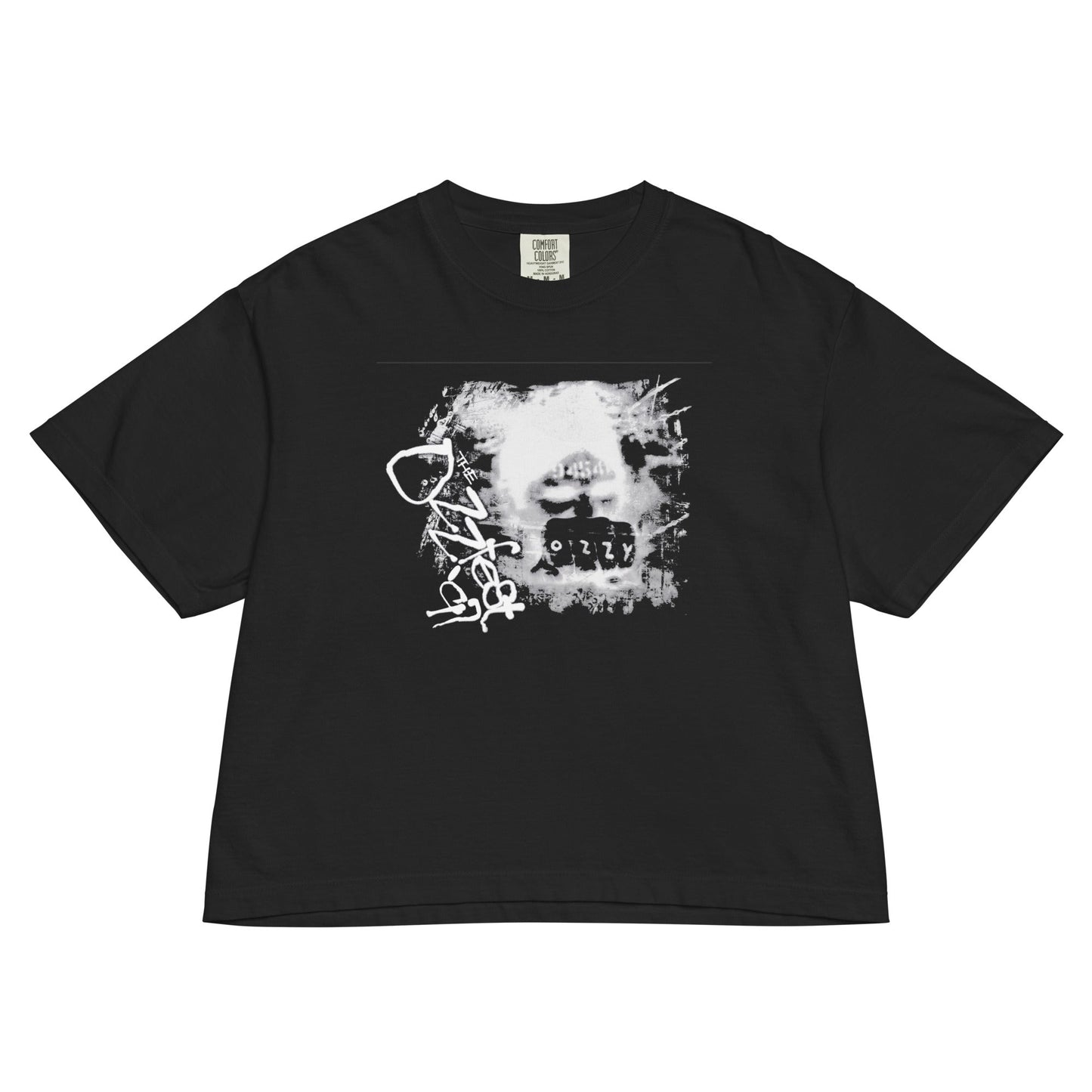Ozzy Osbourne Fist Bump Mineral Wash Womens Crop Top Shirt