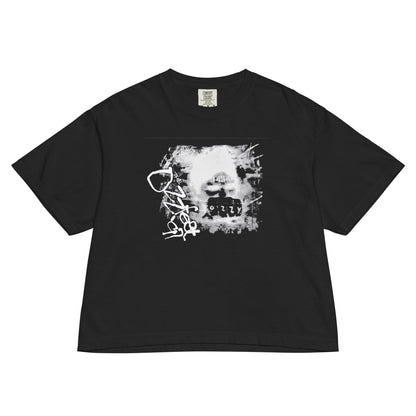 Ozzy Osbourne Fist Bump Mineral Wash Womens Crop Top Shirt