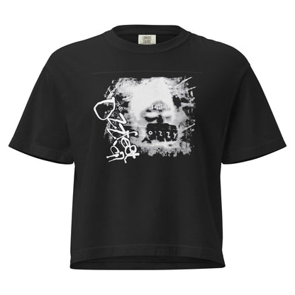Ozzy Osbourne Fist Bump Mineral Wash Womens Crop Top Shirt