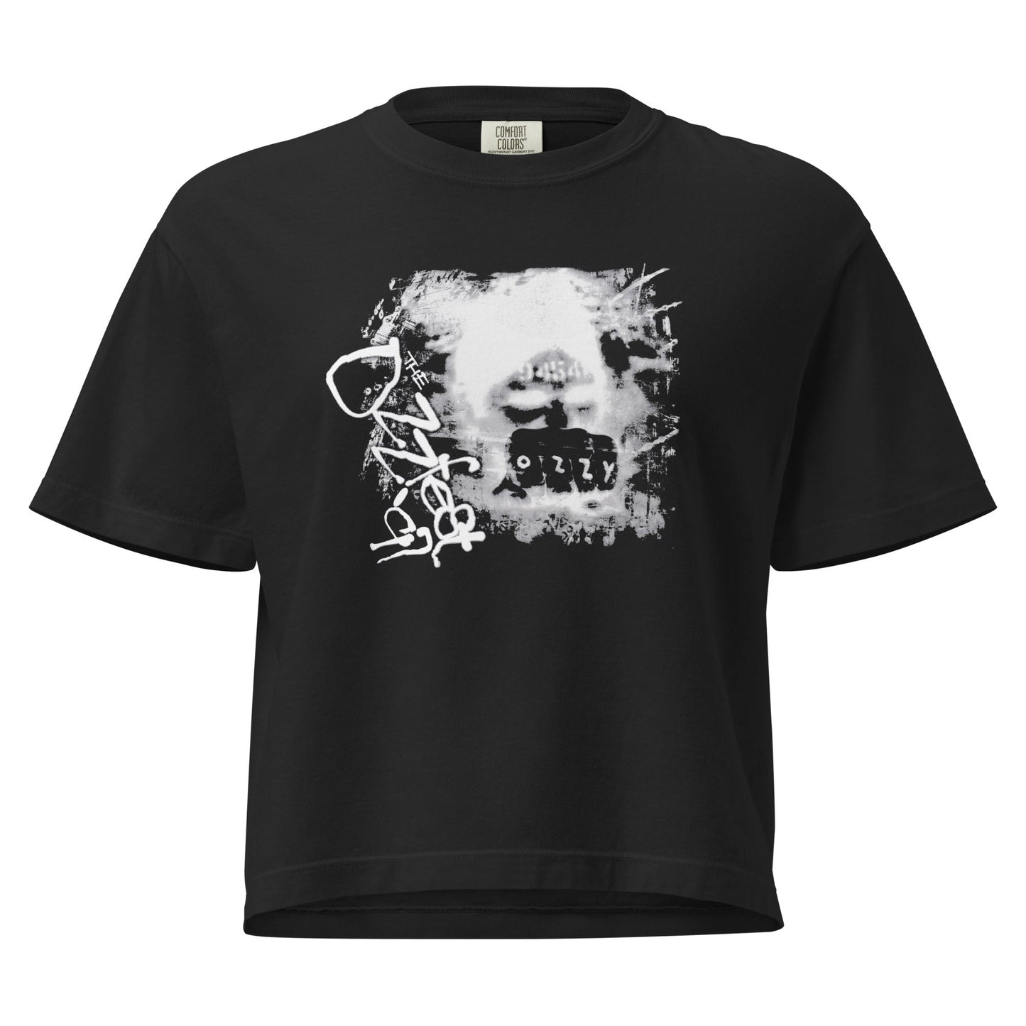 Ozzy Osbourne Fist Bump Mineral Wash Womens Crop Top Shirt