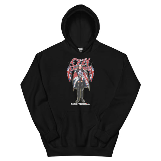Ozzy Osbourne Rocking the Metal Officially Licensed Hoodie Sweatshirt Black