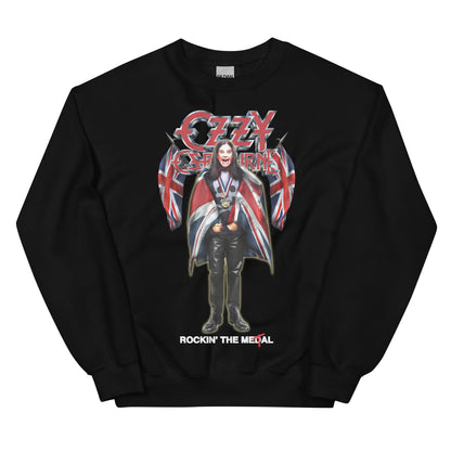 Ozzy Osbourne Rocking the Metal Officially Licensed Crewneck Sweatshirt Black