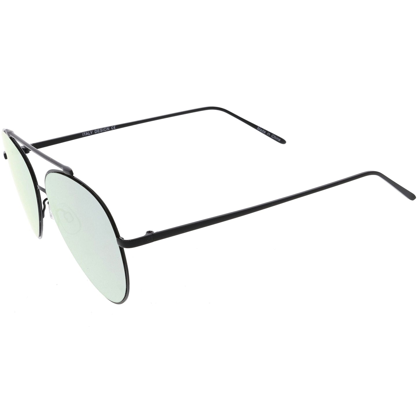 Retro Modern Mirrored Flat Lens Metal Aviator Sunglasses A318