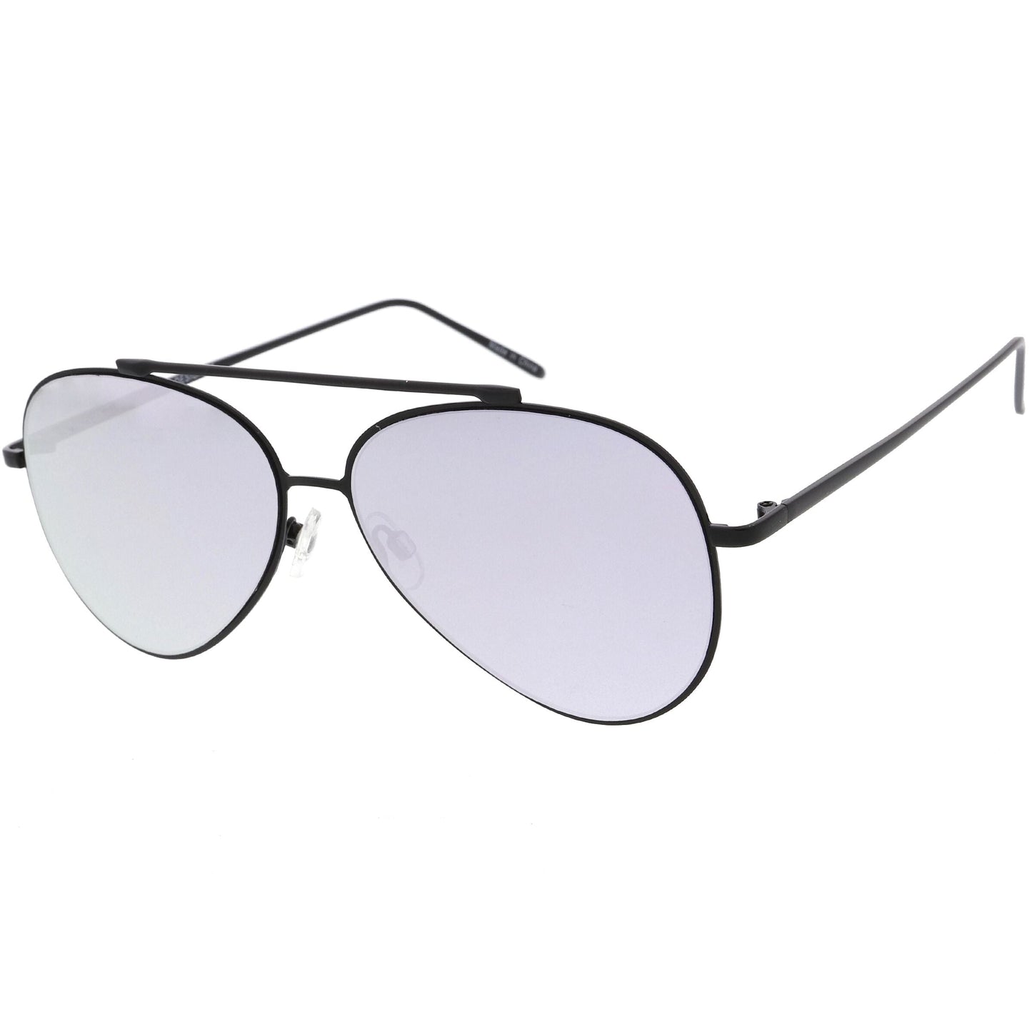 Retro Modern Mirrored Flat Lens Metal Aviator Sunglasses A318