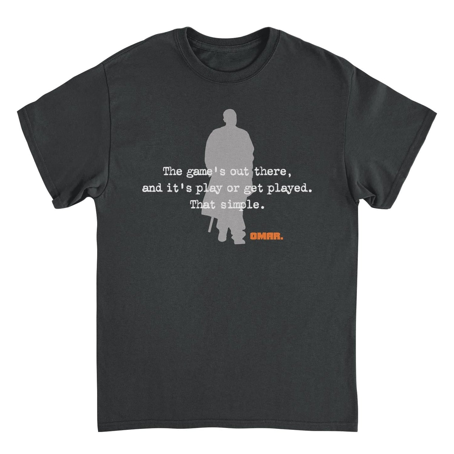 The Wire Omar Silhouette Quote Mens T Shirt Black