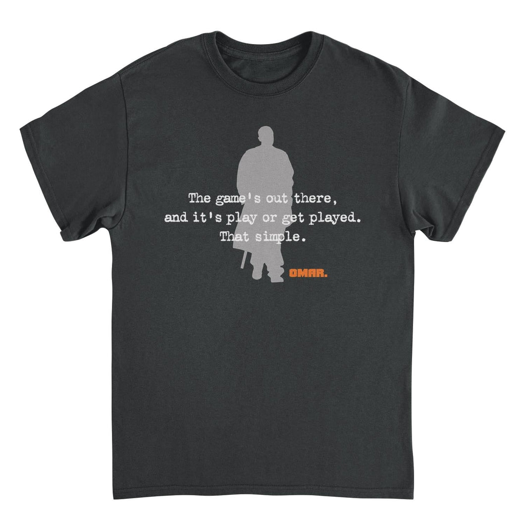 The Wire Omar Silhouette Quote Mens T Shirt Black