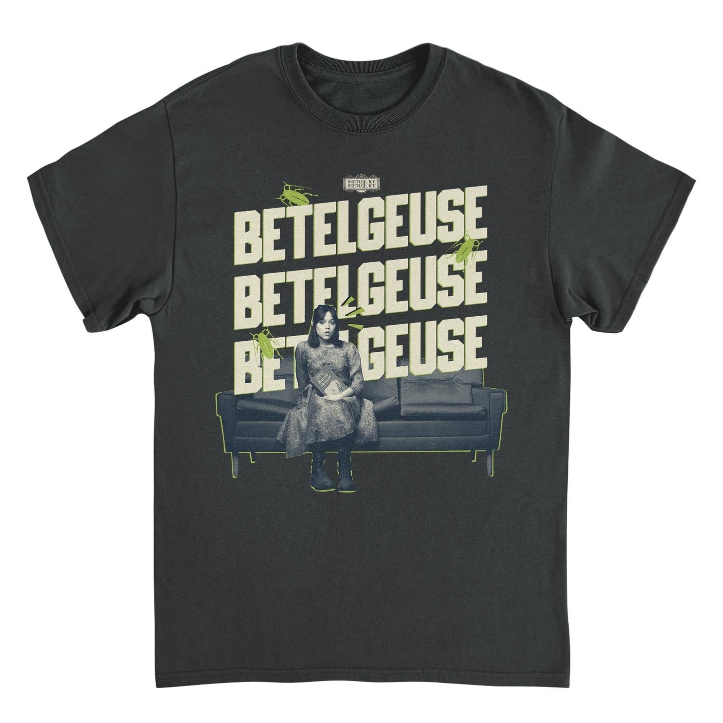Beetlejuice Say It 3 Times Mens T Shirt Black Officially Licensed