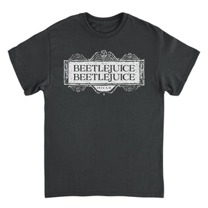 Beetlejuice Beetlejuice Beetlejuice Logo Mens T Shirt Black