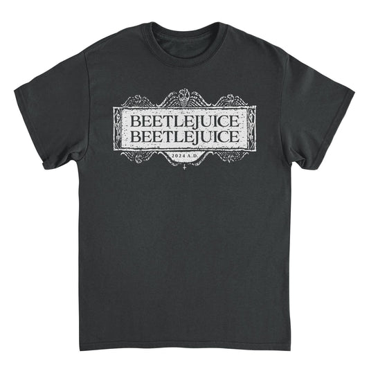 Beetlejuice Beetlejuice Beetlejuice Logo Mens T Shirt Black Officially Licensed