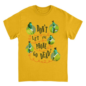 Beetlejuice Don't Let the Phone Go Dead Mens T Shirt Gold