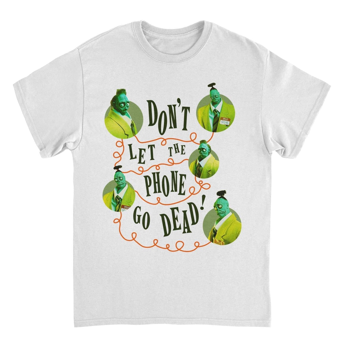 Beetlejuice Don't Let the Phone Go Dead Mens T Shirt White Officially Licensed
