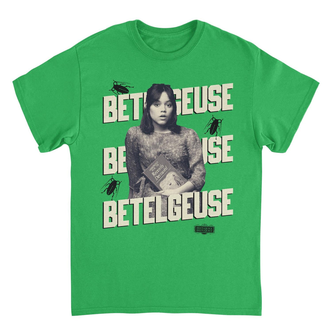 Beetlejuice Astrid Betelgeuse Repeat Mens T Shirt Irish Green