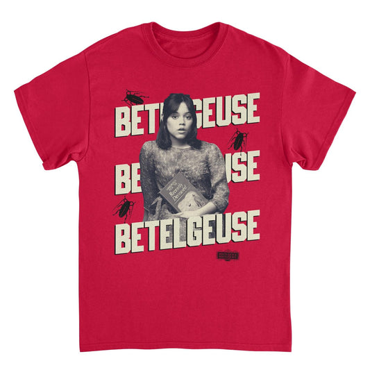 Beetlejuice Astrid Betelgeuse Repeat Mens T Shirt Red Officially Licensed