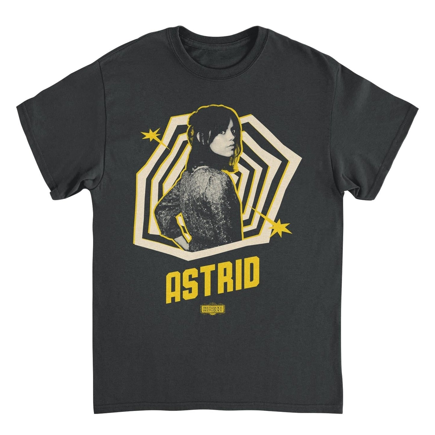 Beetlejuice Astrid Pose Transparent Mens T Shirt Black Officially Licensed