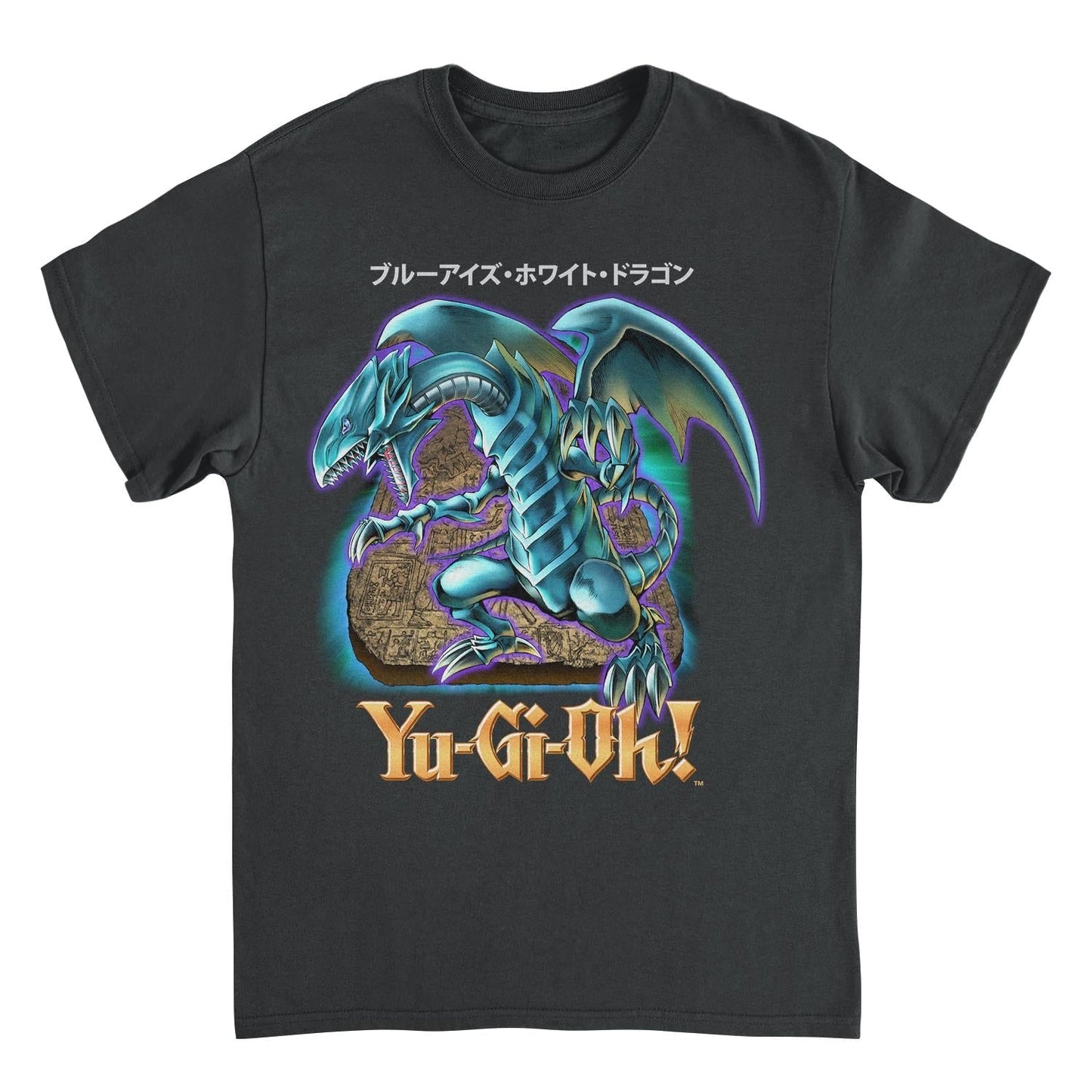 Yu-Gi-Oh Blue Eyes Dragon Mens T Shirt Black Officially Licensed