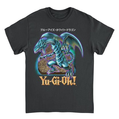 Yu-Gi-Oh Blue Eyes Dragon Mens T Shirt Black Officially Licensed