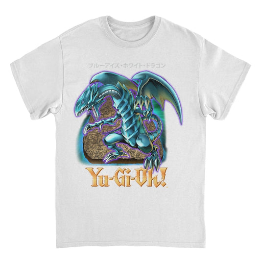 Yu-Gi-Oh Blue Eyes Dragon Mens T Shirt White Officially Licensed