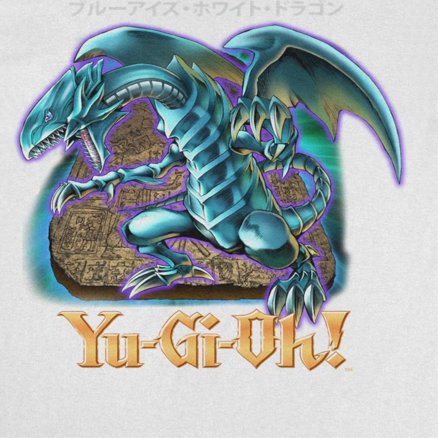 Yu-Gi-Oh Blue Eyes Dragon Mens T Shirt White Officially Licensed
