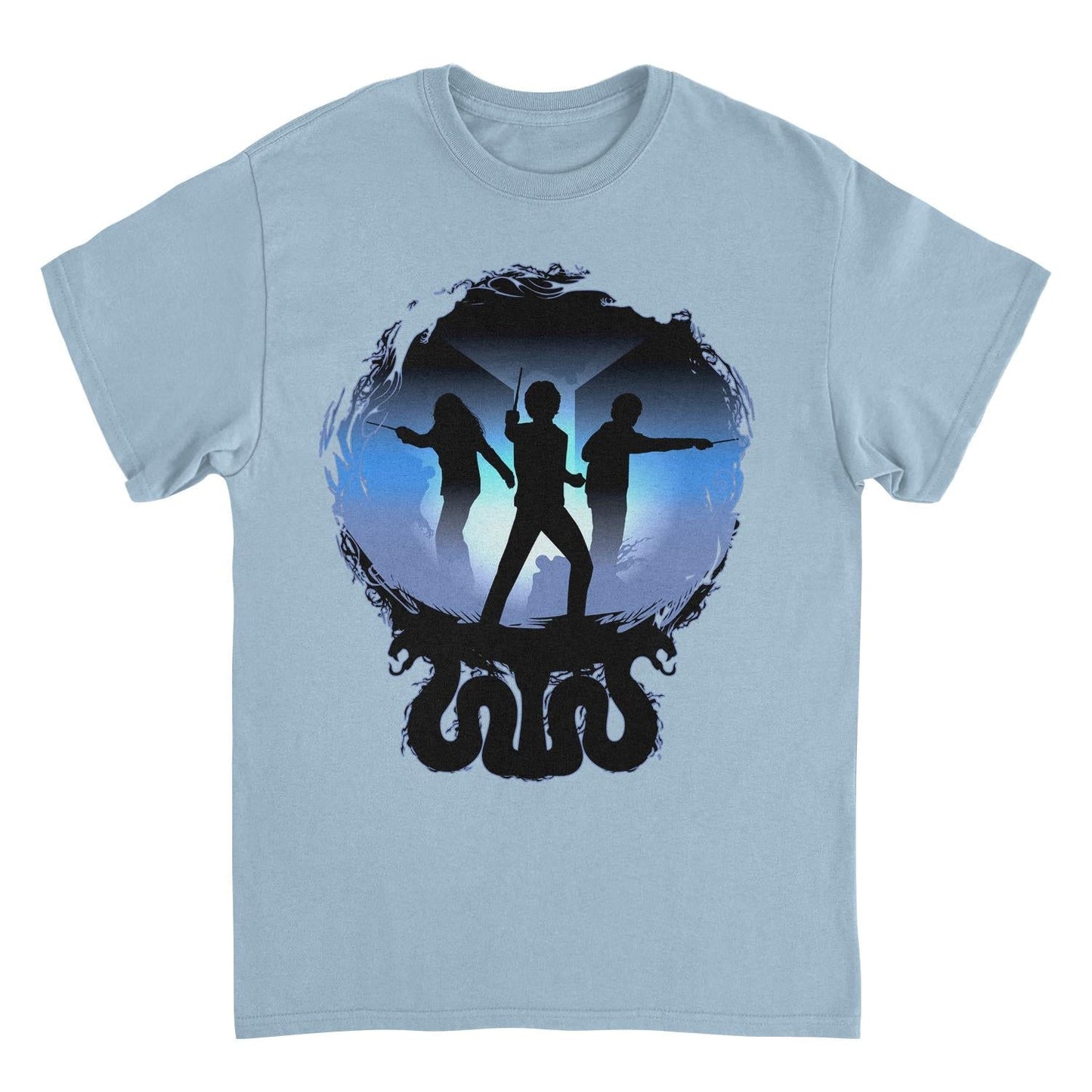 Harry Potter The Golden Trio Mens T Shirt Light Blue Officially Licensed