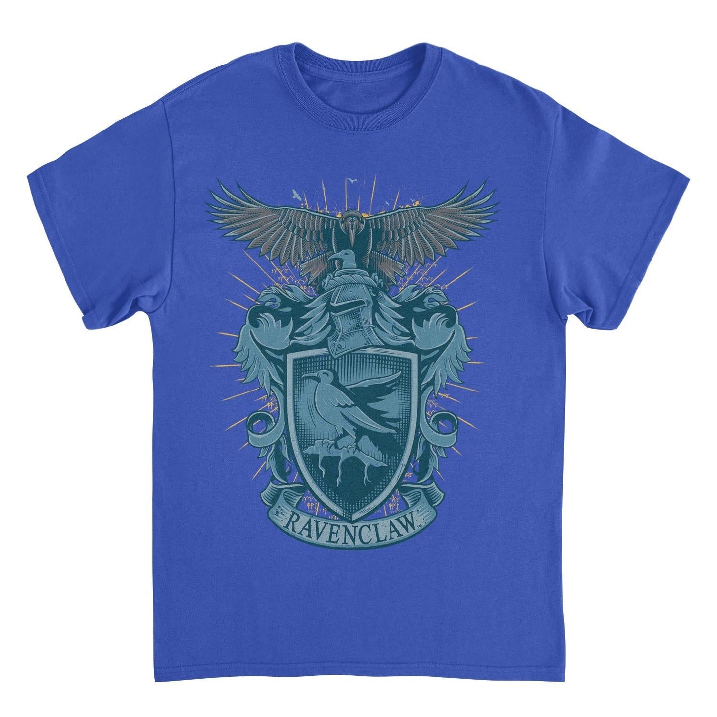 Harry Potter Ravenclaw Mascot Emblem Mens T Shirt Royal Blue Officially Licensed
