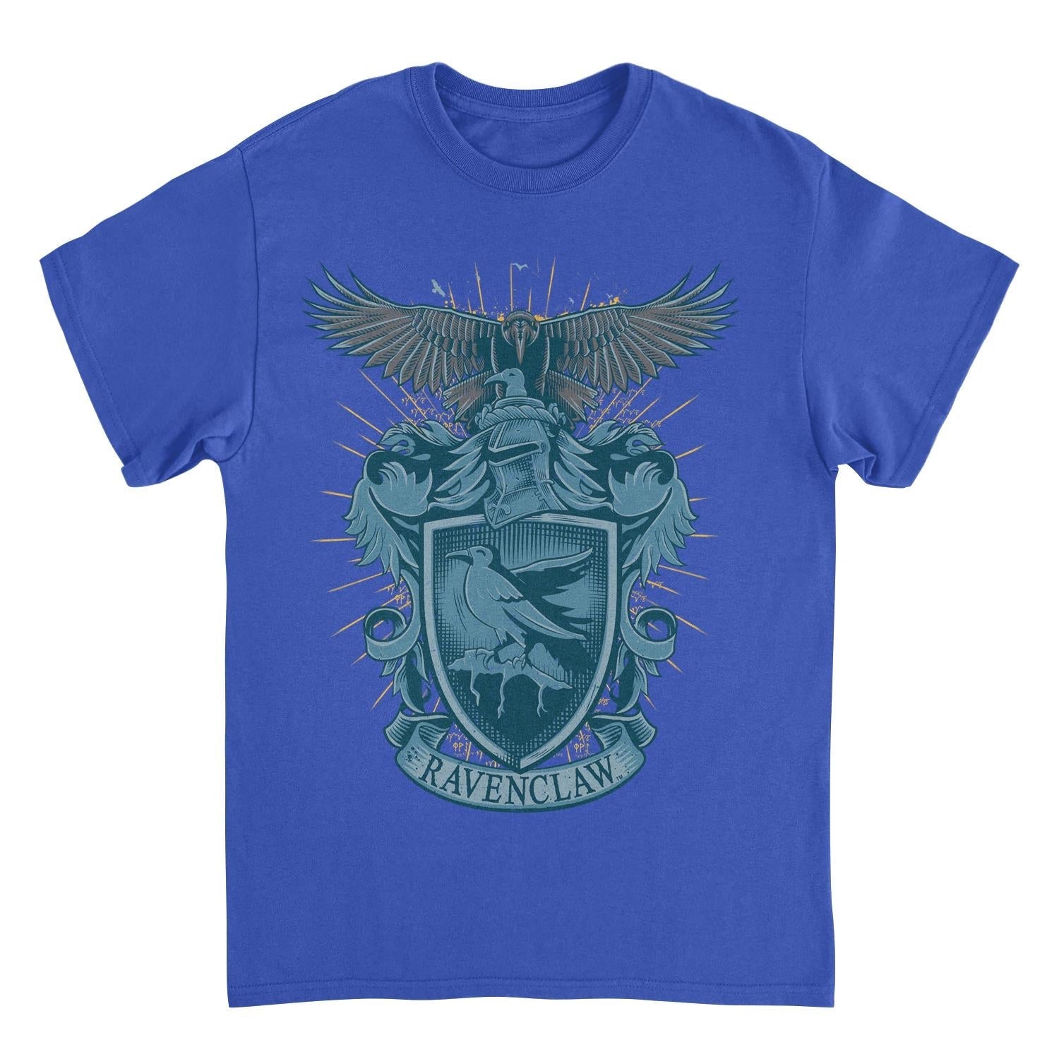 Harry Potter Ravenclaw Mascot Emblem Mens T Shirt Royal Blue Officially Licensed