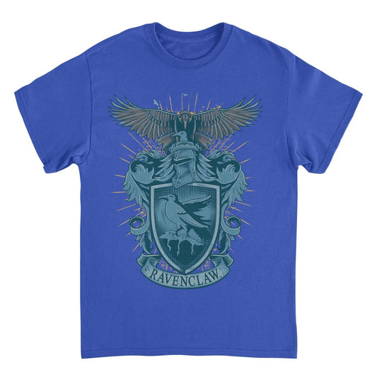 Harry Potter Ravenclaw Mascot Emblem Mens T Shirt Royal Blue Officially Licensed