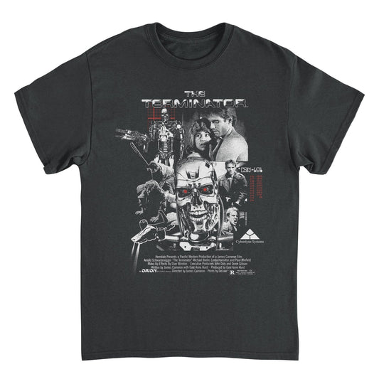 Terminator Movie Collage Mens T Shirt Black Officially Licensed