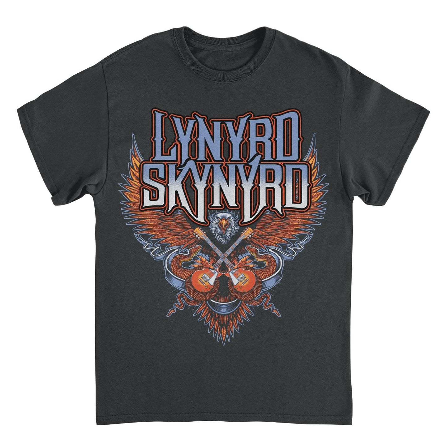 Lynyrd Skynyrd Eagle Guitar Mens T Shirt Black Officially Licensed