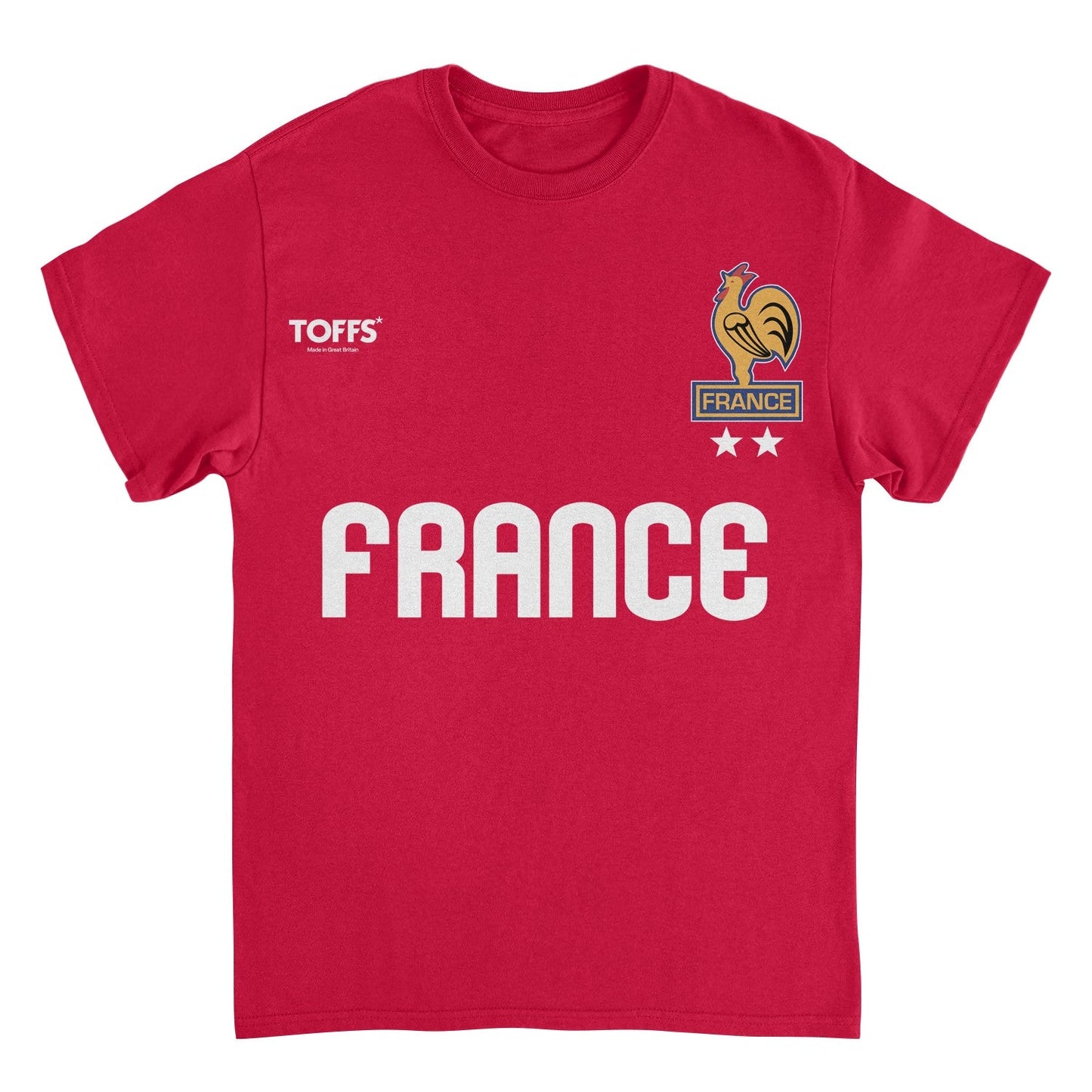 Toffs Retro Soccer Futbol France Mens T Shirt Red Officially Licensed