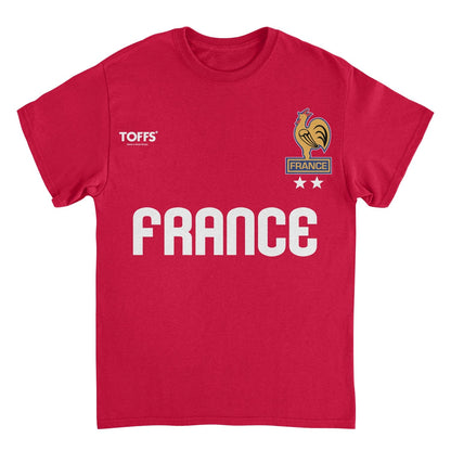 Toffs Retro Soccer Futbol France Mens T Shirt Red Officially Licensed