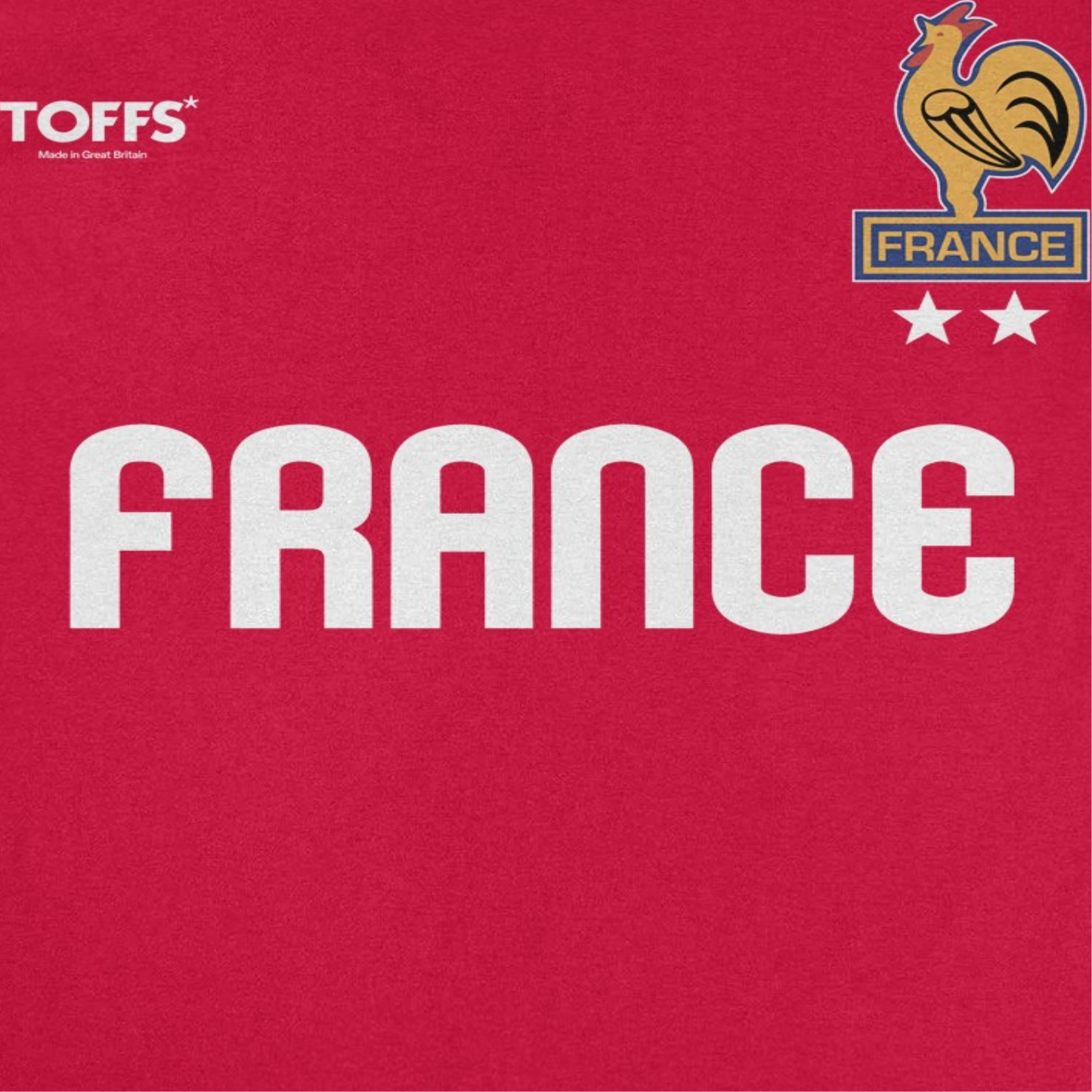 Toffs Retro Soccer Futbol France Mens T Shirt Red Officially Licensed