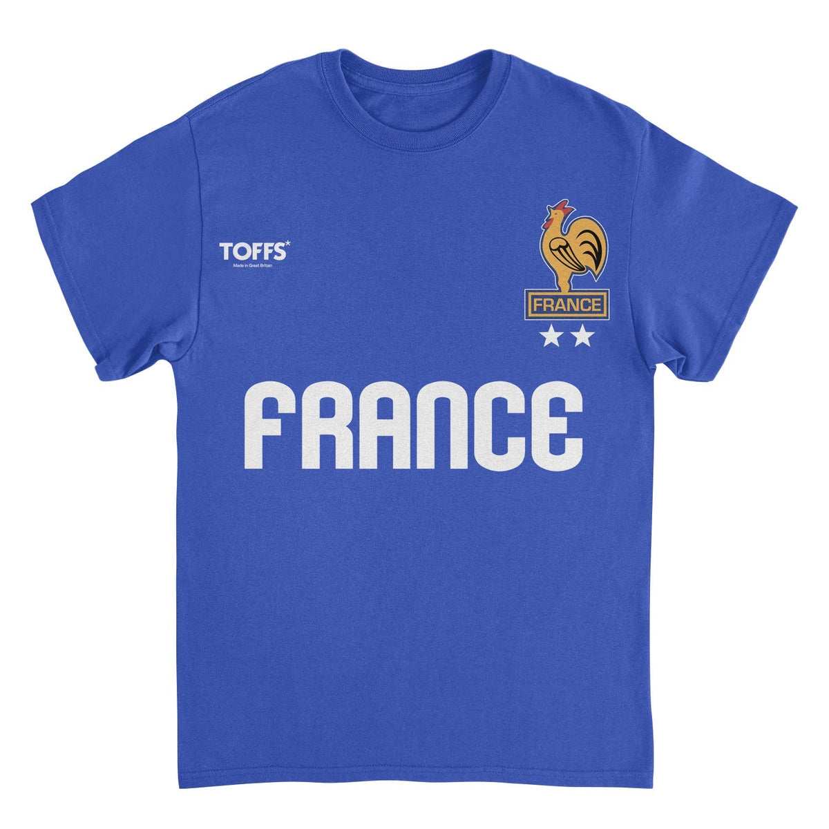 Toffs Retro Soccer Futbol France Mens T Shirt Royal Blue Officially Licensed