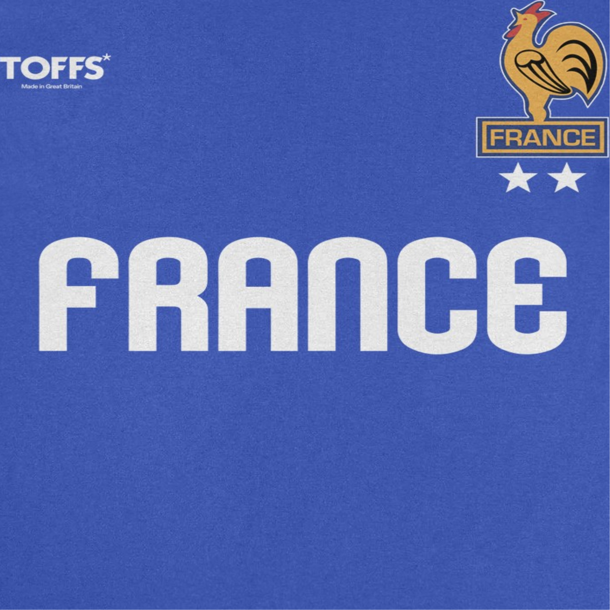 Toffs Retro Soccer Futbol France Mens T Shirt Royal Blue Officially Licensed