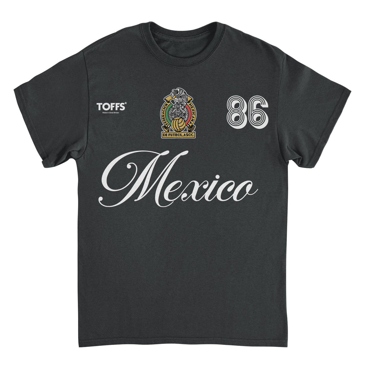Toffs Retro Soccer Futbol Mexico Mens T Shirt Black Officially Licensed
